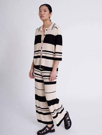 CARDIGAN BICOLOR RUSTY B&W