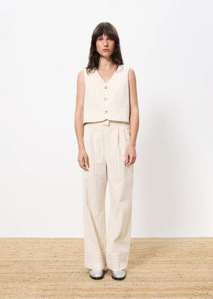 CHALECO ERSILIA STRIPES CREME