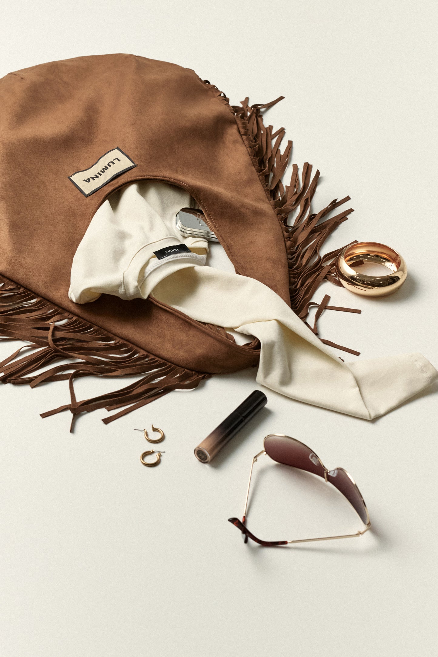 BOLSO MEDIA LUNA LAKOTA CAMEL