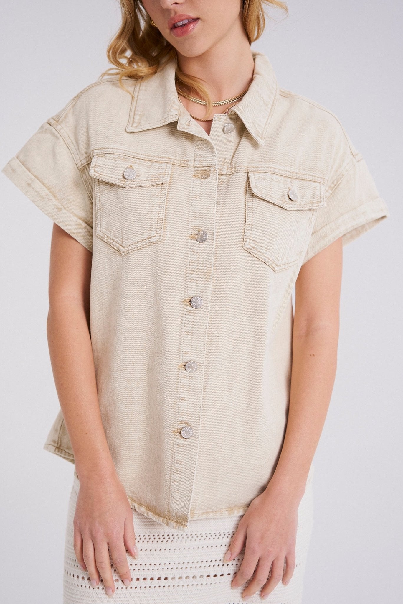 CAMISA VAQUERA CINTIA BEIGE - Sister Birkin