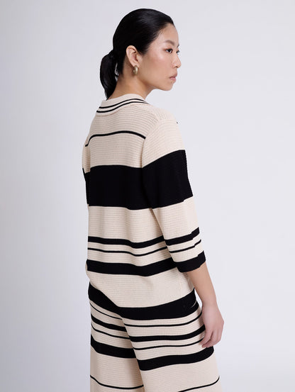 CARDIGAN BICOLOR RUSTY B&W - Sister Birkin