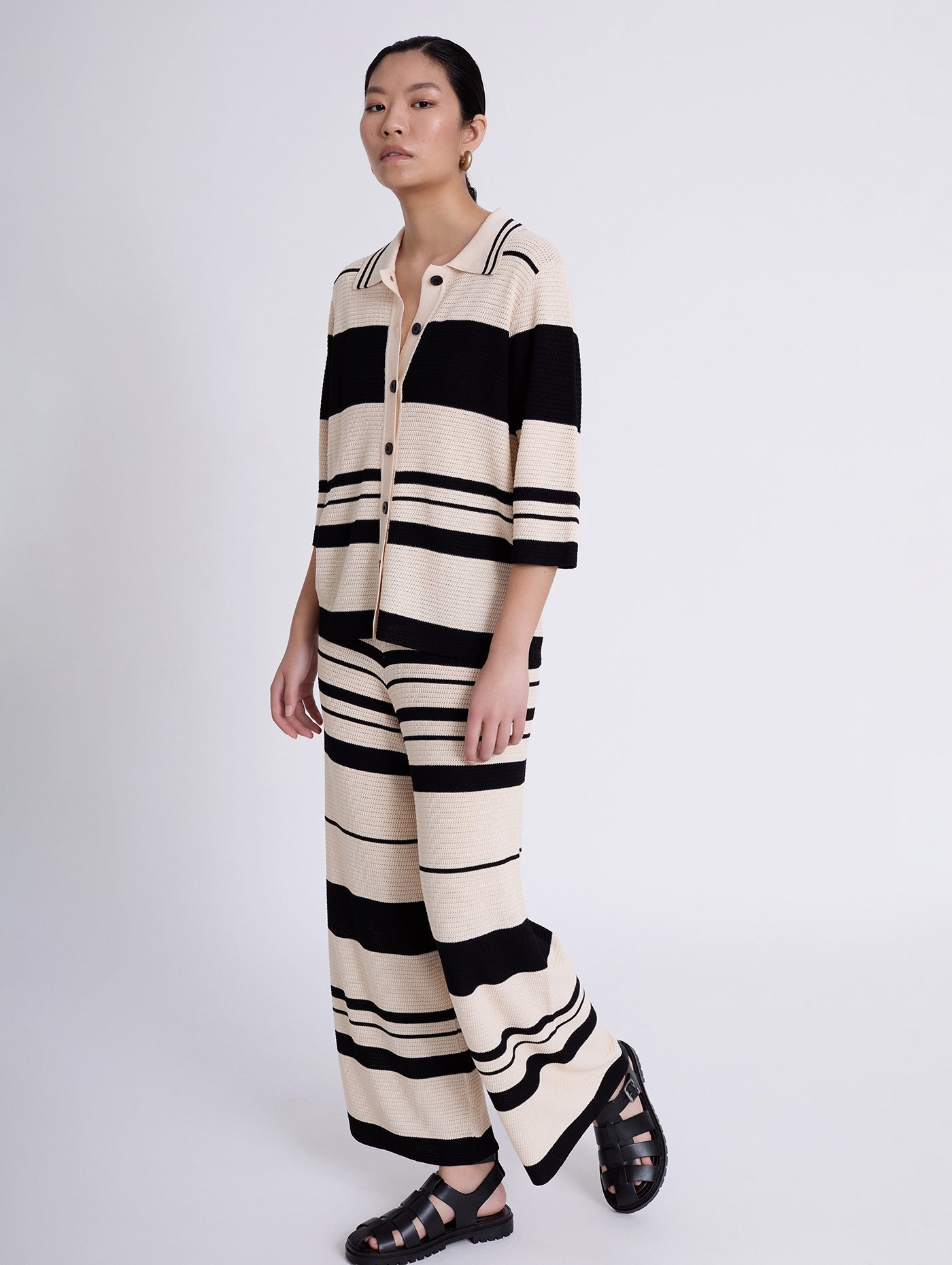 CARDIGAN BICOLOR RUSTY B&W - Sister Birkin