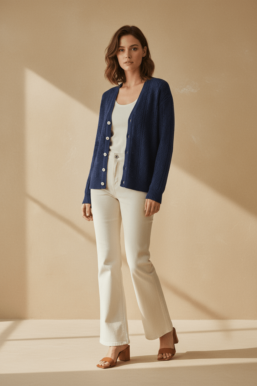 CARDIGAN NANCY DUSTY BLUE - Sister Birkin