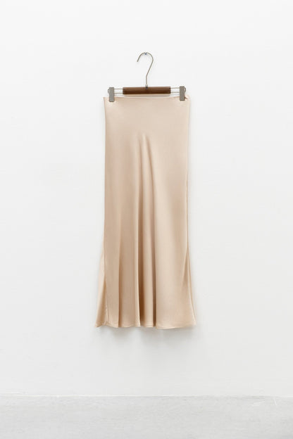 FALDA NOA SATIN BEIGE - Sister Birkin