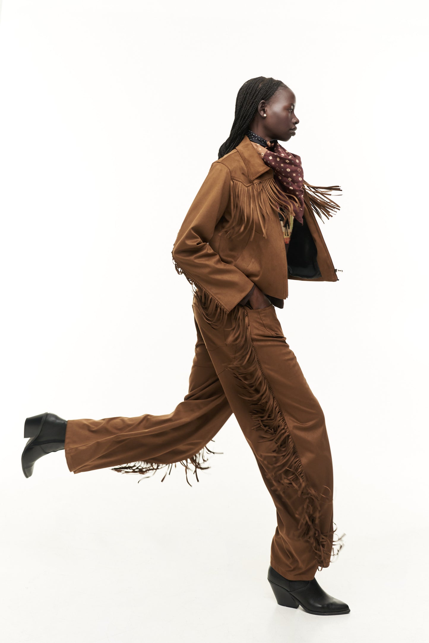 CHAQUETA LAKOTA FRINGED CAMEL