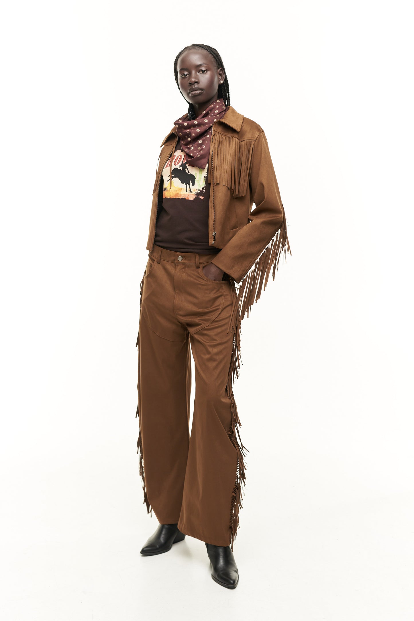 CHAQUETA LAKOTA FRINGED CAMEL