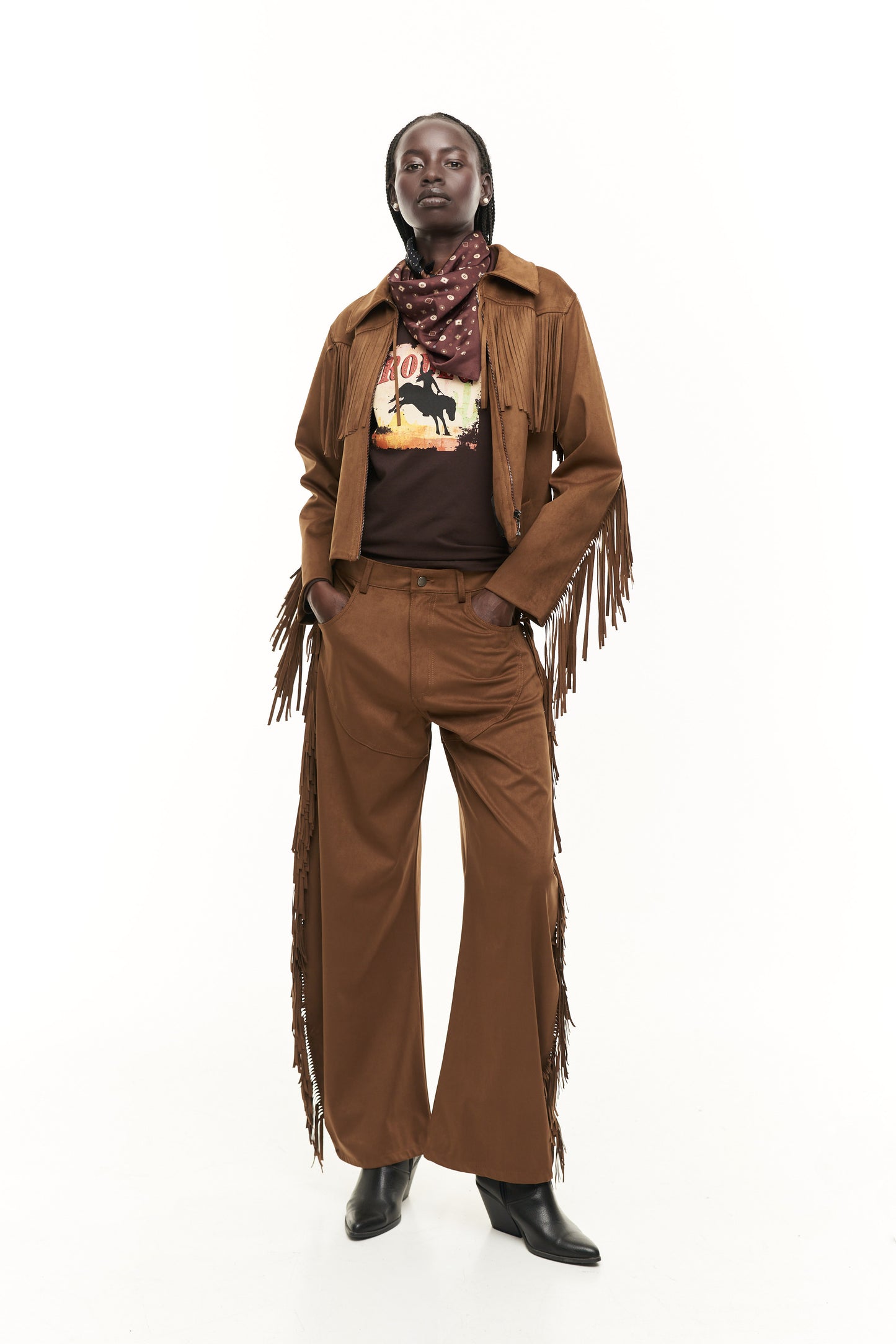 CHAQUETA LAKOTA FRINGED CAMEL
