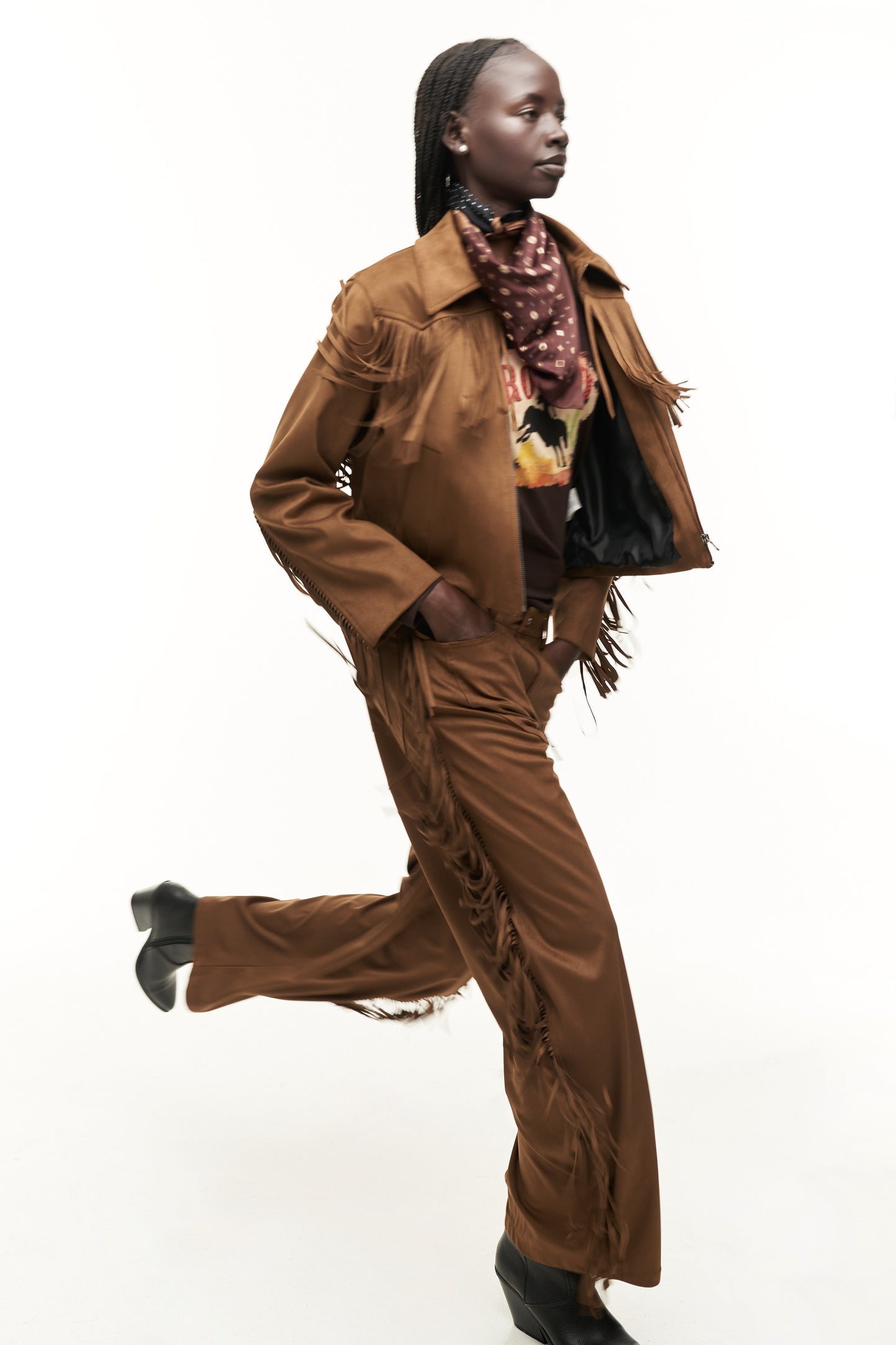 CHAQUETA LAKOTA FRINGED CAMEL