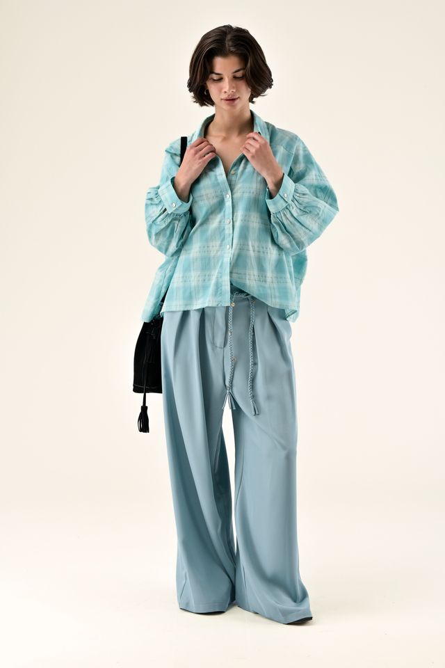 CAMISA CASILDE CARREAUX BLEUS