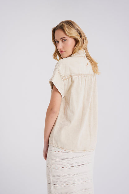 CAMISA VAQUERA CINTIA BEIGE - Sister Birkin 