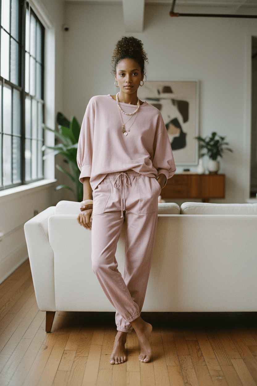 JOGGER SELENA PINK - Sister Birkin