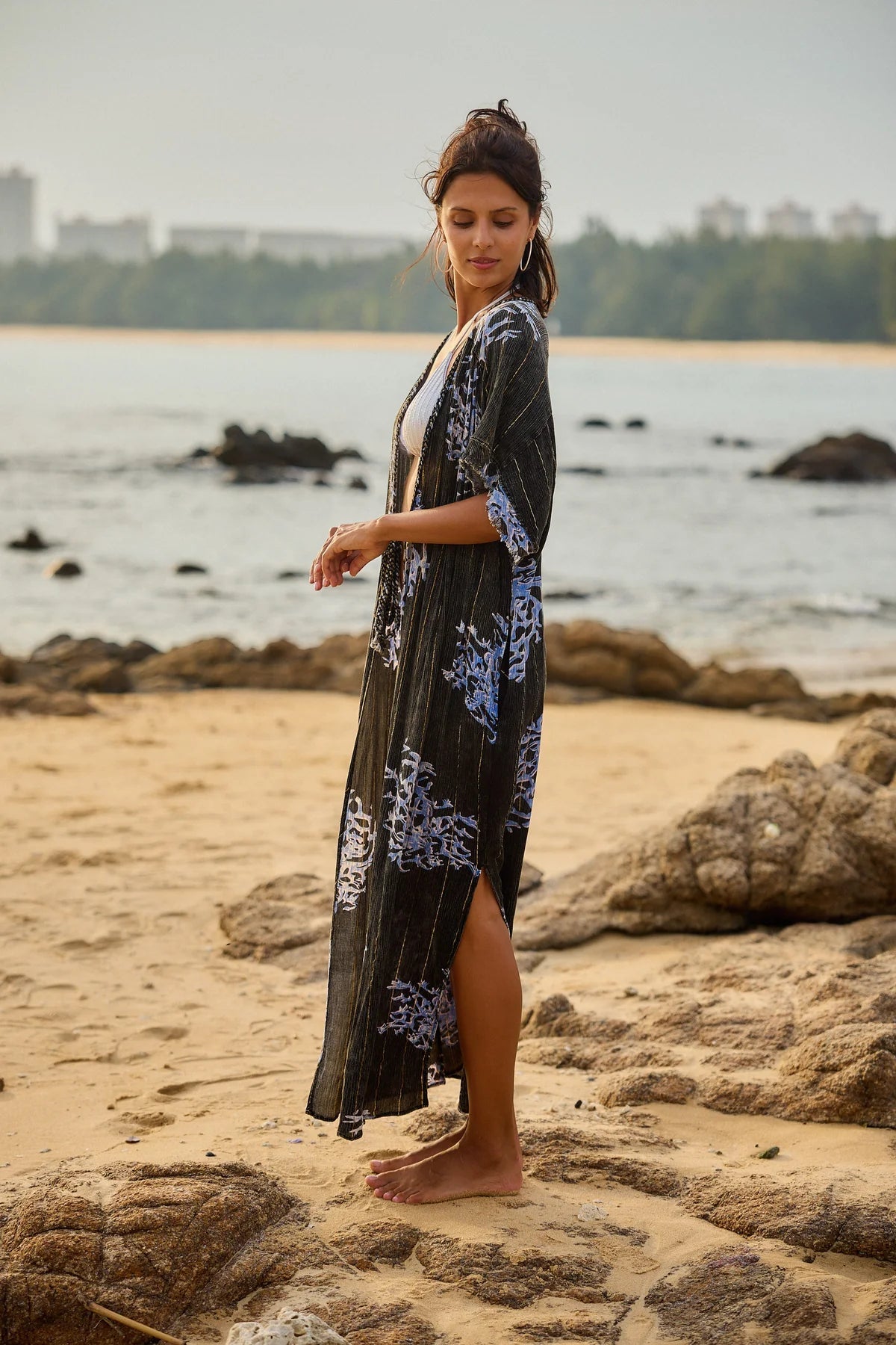 KIMONO LONG BLUE REEF - Sister Birkin