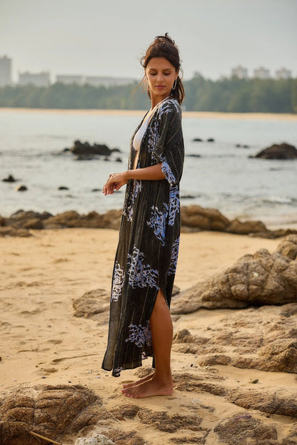 KIMONO LONG BLUE REEF - Sister Birkin