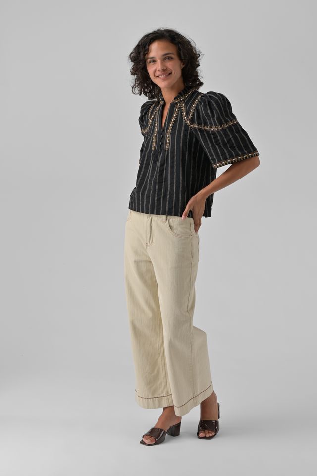 TOP BRODERIE CORA NOIR