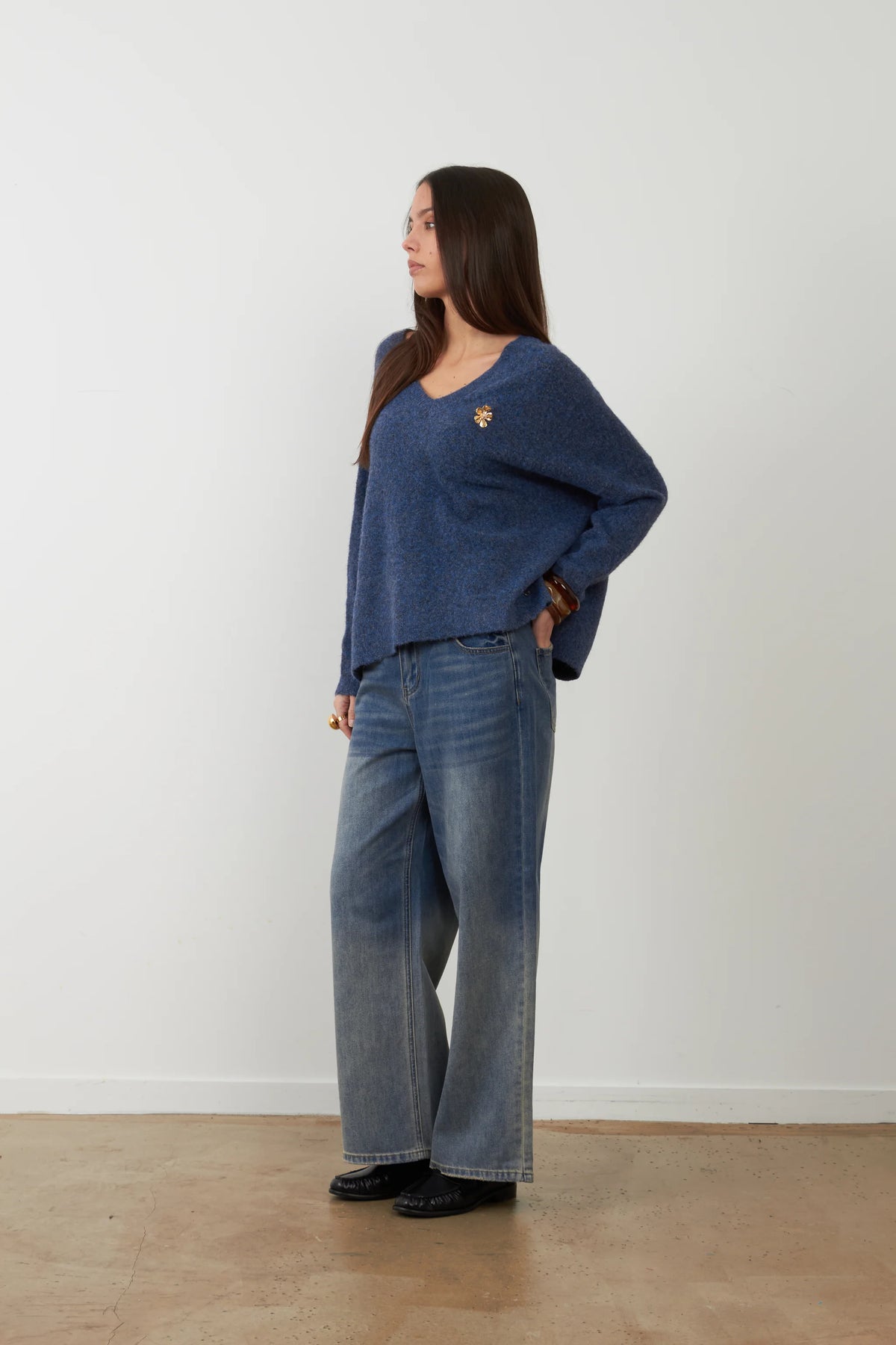 JERSEY LAM BLUE DENIM