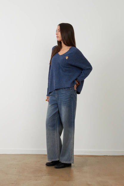 JERSEY LAM BLUE DENIM