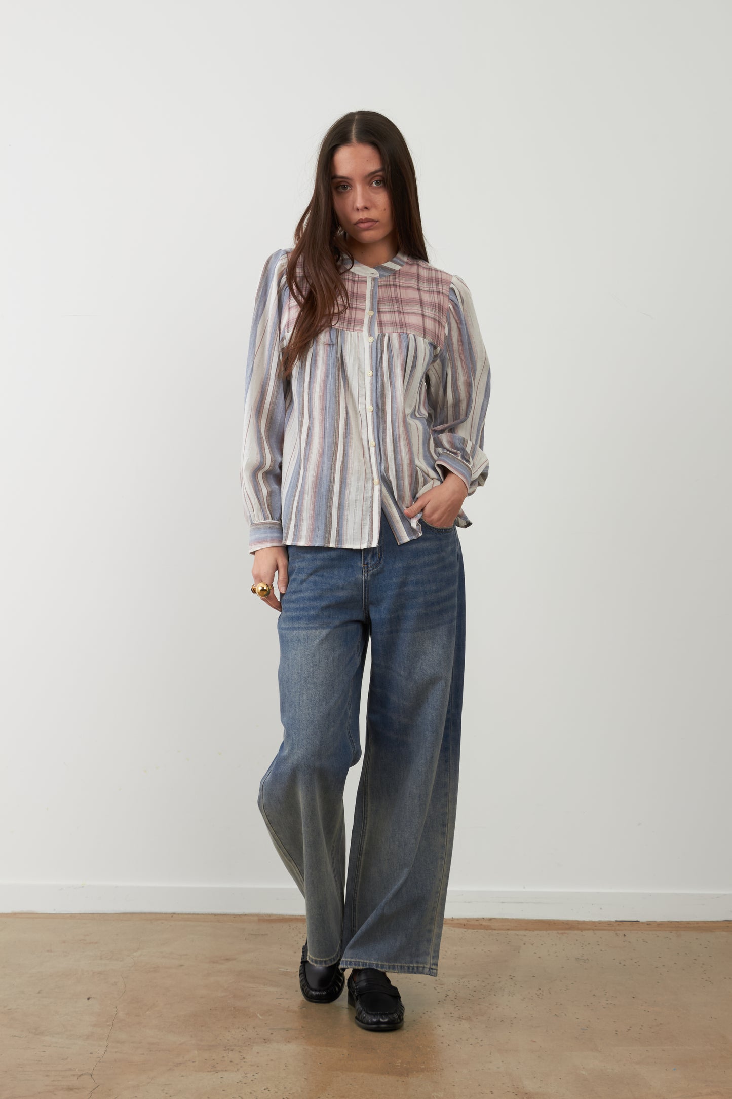BLUSA NOLAN RAYURES BLEU