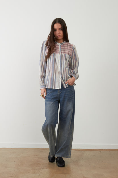 BLUSA NOLAN RAYURES BLEU