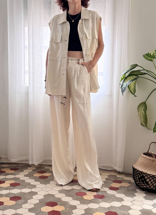 PANTALÓN BESSETTE ECRU - Sister Birkin