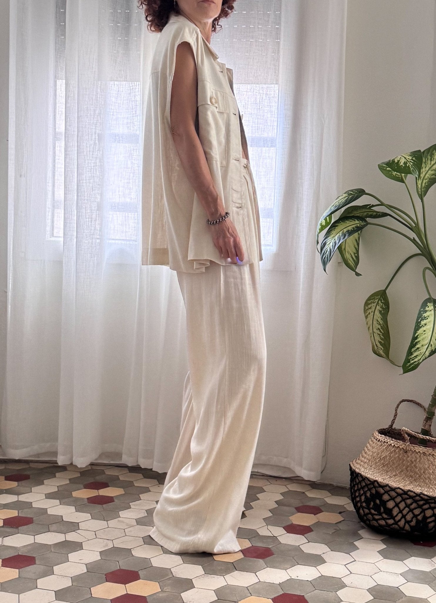 PANTALÓN BESSETTE ECRU - Sister Birkin