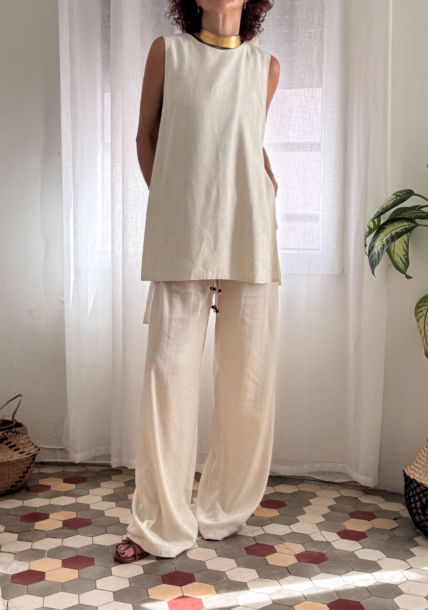 PANTALÓN BESSETTE ECRU - Sister Birkin