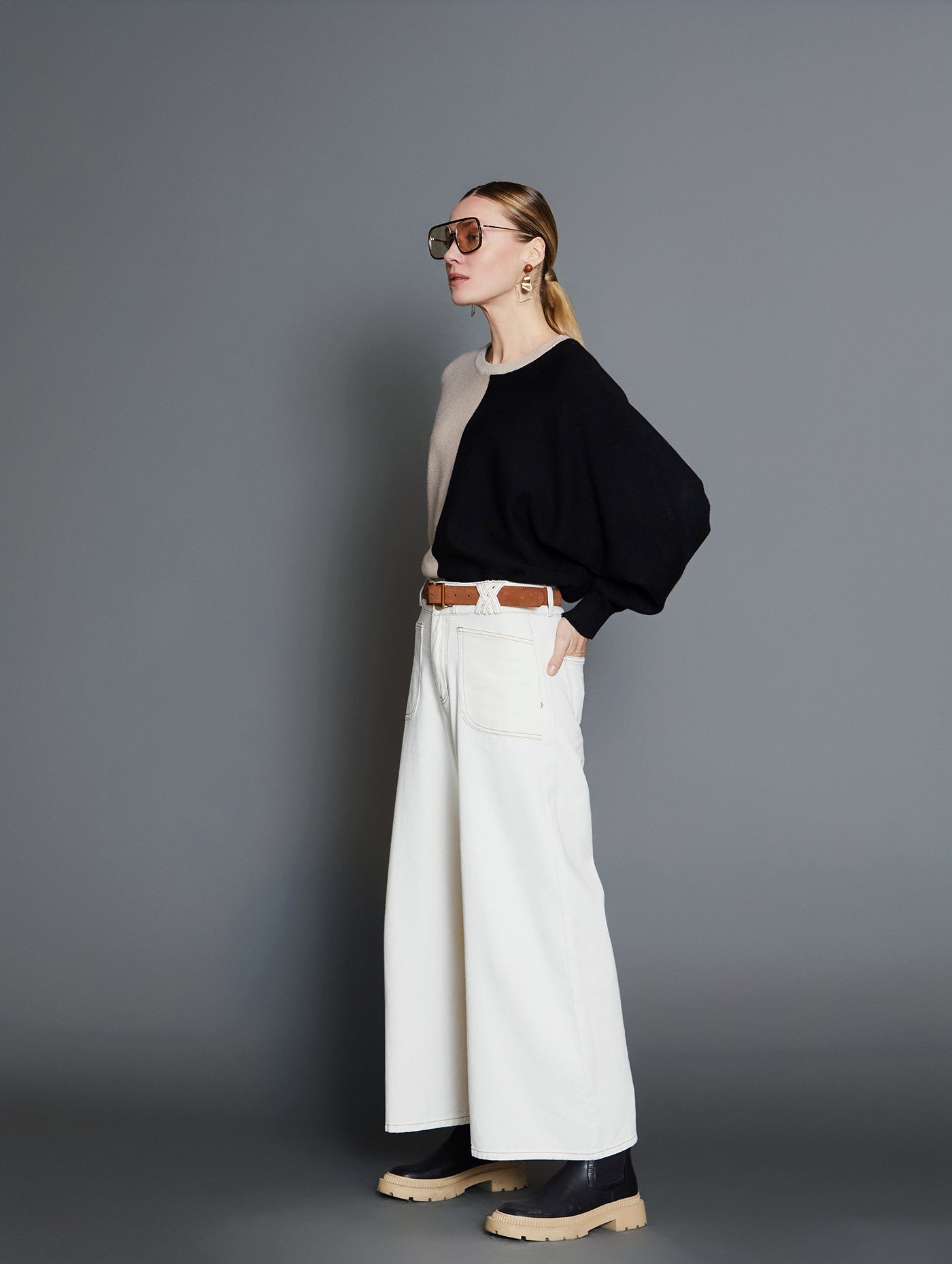 PANTALÓN DENIM JORDAN IVORY - Sister Birkin