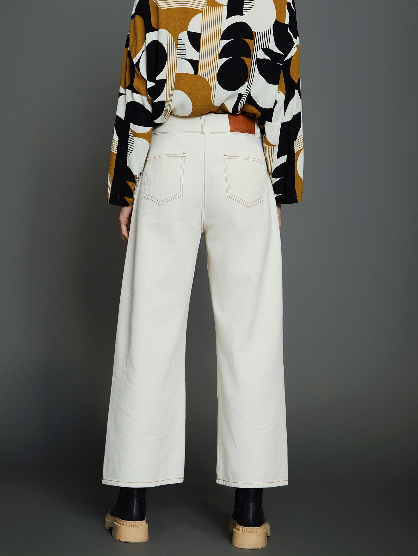 PANTALÓN DENIM JORDAN IVORY - Sister Birkin