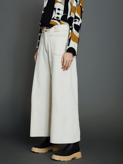 PANTALÓN DENIM JORDAN IVORY - Sister Birkin