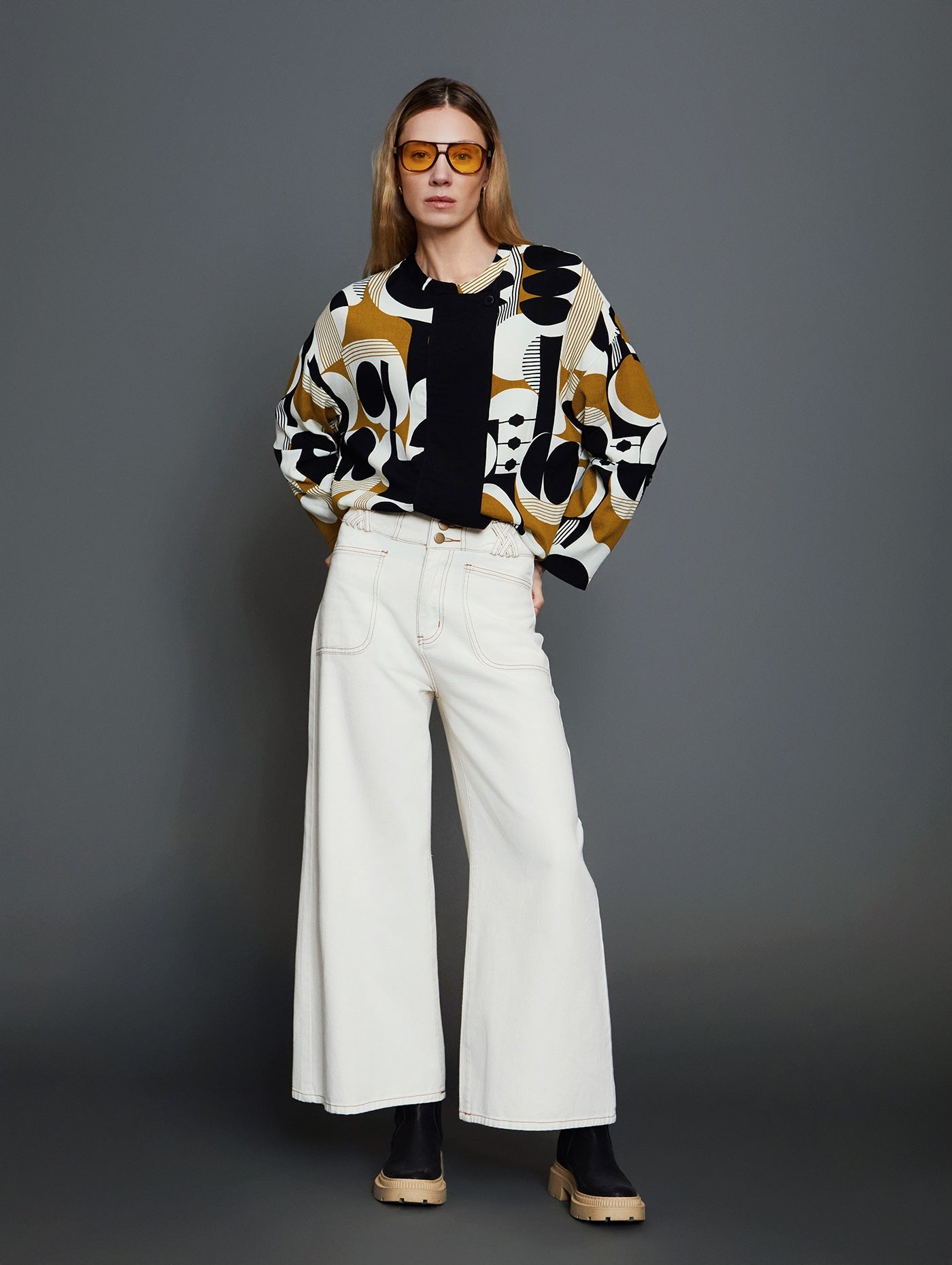 PANTALÓN DENIM JORDAN IVORY - Sister Birkin
