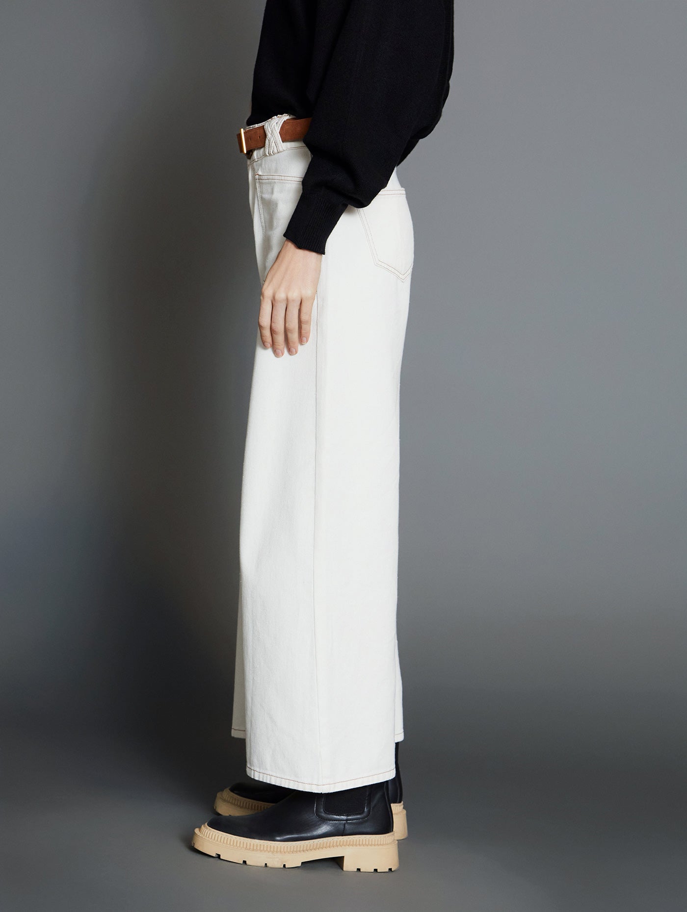 PANTALÓN DENIM JORDAN IVORY - Sister Birkin