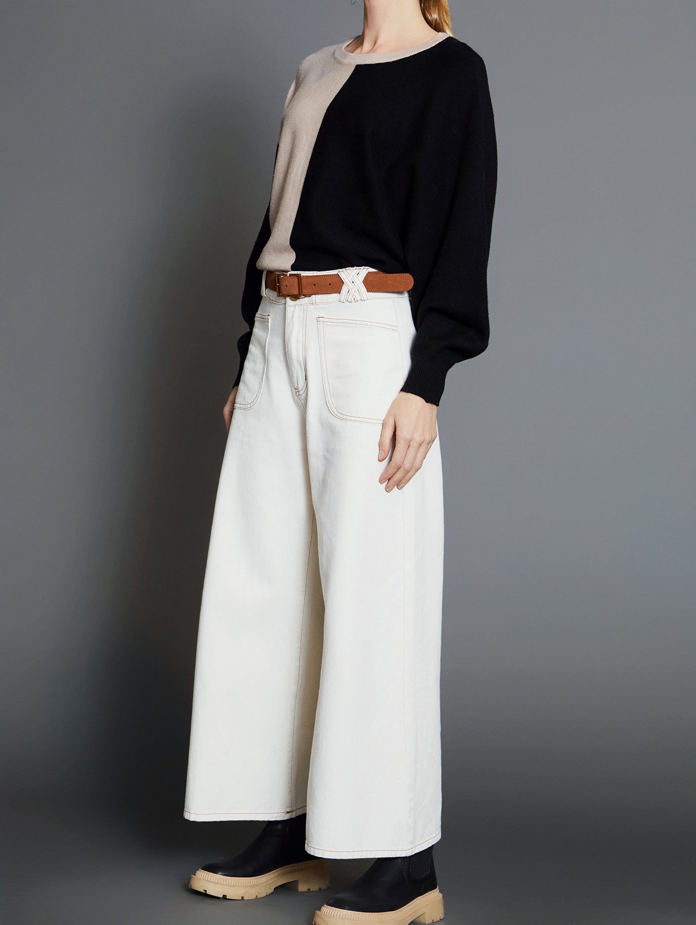 PANTALÓN DENIM JORDAN IVORY - Sister Birkin