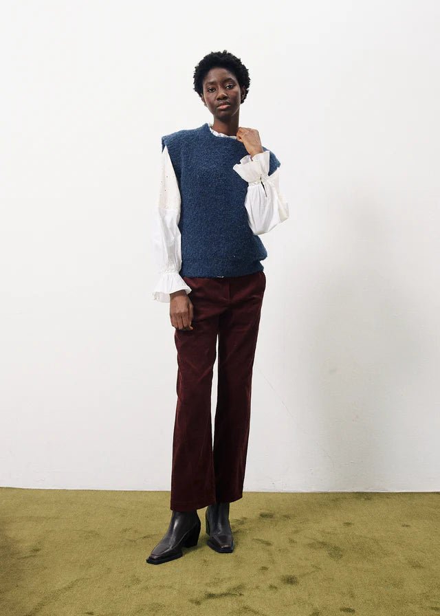 PANTALÓN ELYSA VELOURS BOURDEAUX - Sister Birkin
