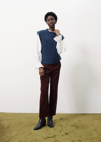 PANTALÓN ELYSA VELOURS BOURDEAUX - Sister Birkin