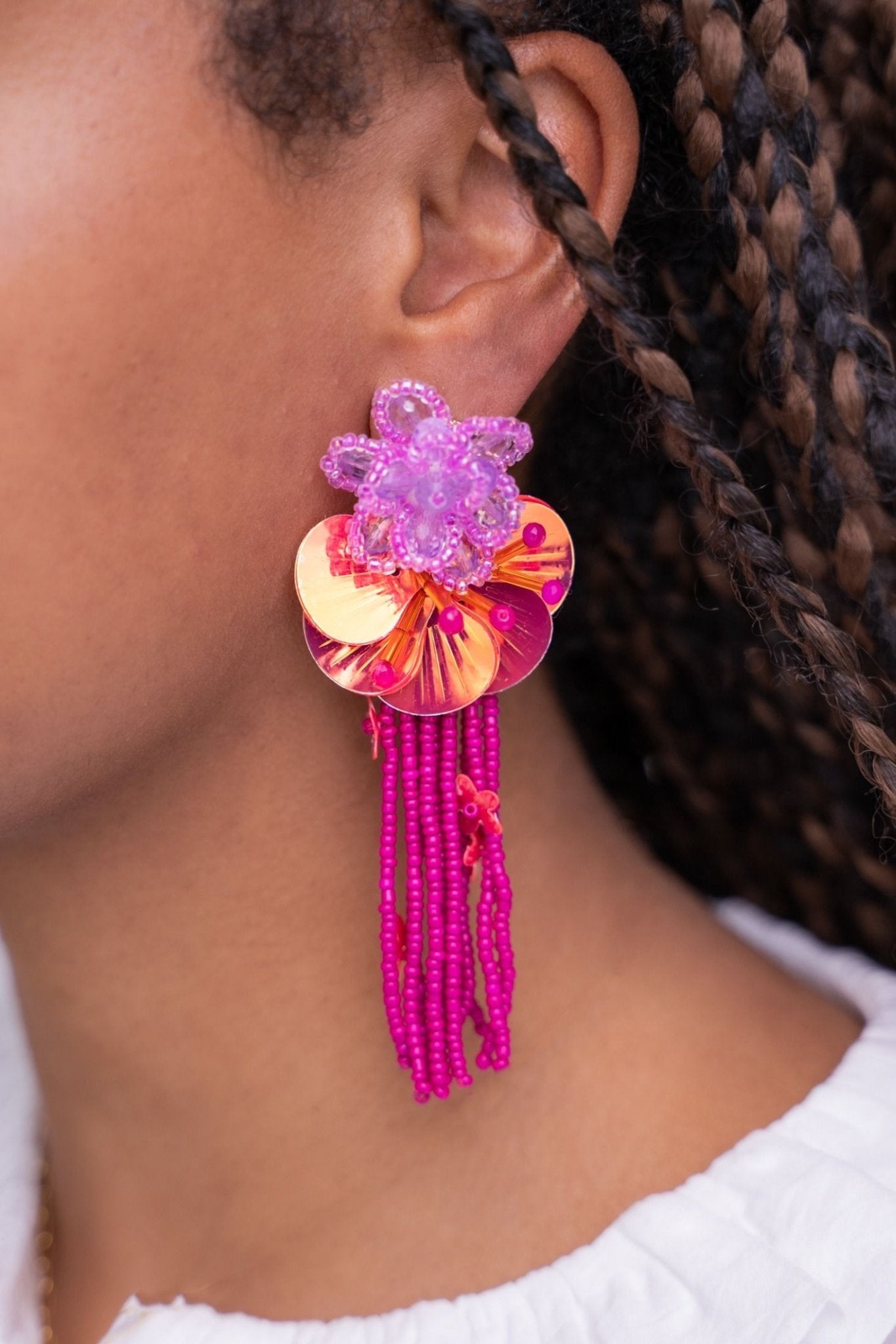 PENDIENTES GUATAPÉ FUCHSIA - Sister Birkin