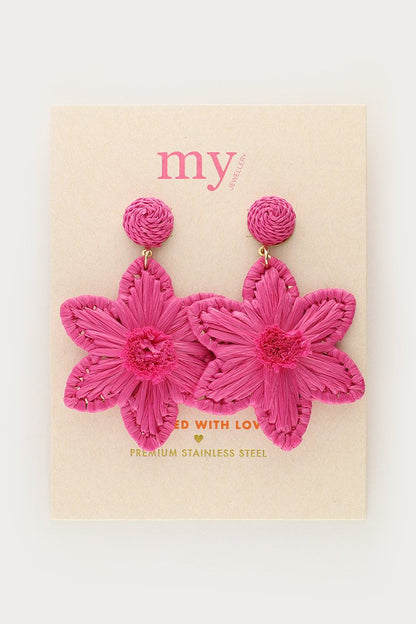 PENDIENTES RAFIA TUNJA FRESA