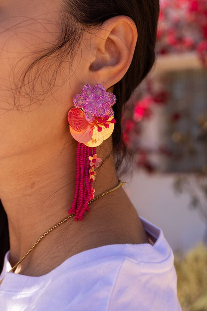 PENDIENTES GUATAPÉ FUCHSIA