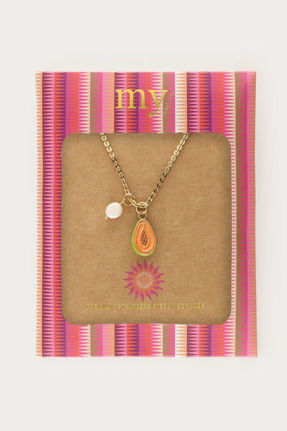 COLLAR PEARL PAPAYA