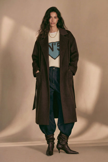 ABRIGO CLAUDIE CASHMERE CHOCO