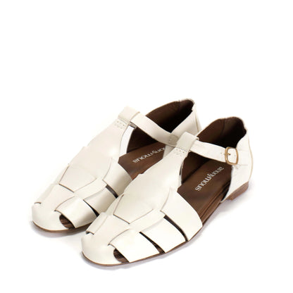 SANDALIAS LAIN FLAT WHITE SAND - Sister Birkin