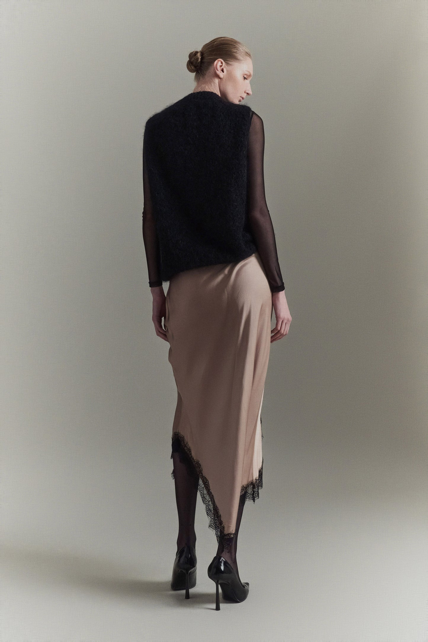 FALDA CHARLOTTE SATIN CREAM