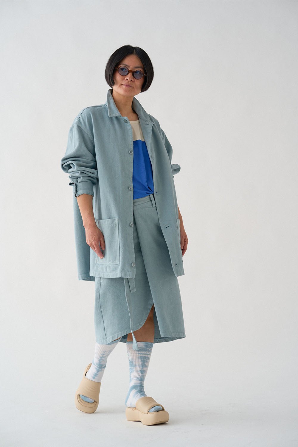 SOBRECAMISA LINO BLUE SKY - Sister Birkin