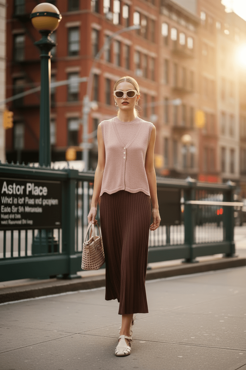 TOP BETTE LAMÉ BLUSH - Sister Birkin