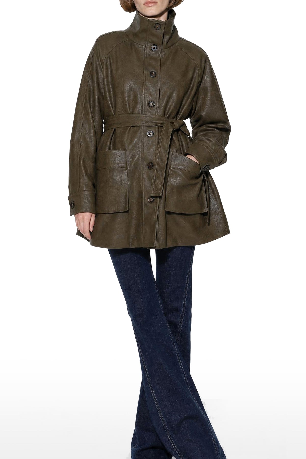 TRENCH ECOPIEL ALESSIA OLIVE