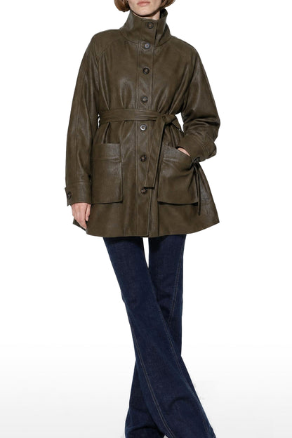 TRENCH ECOPIEL ALESSIA OLIVE