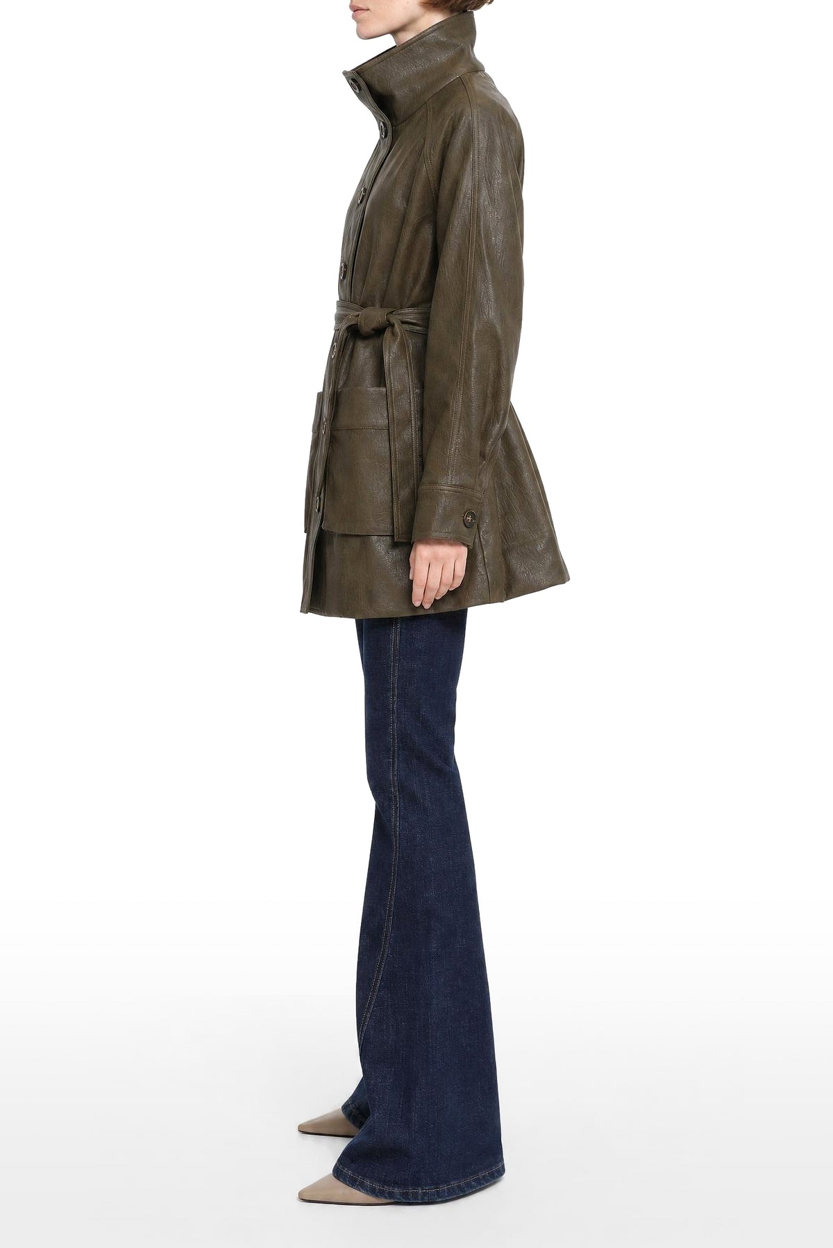 TRENCH ECOPIEL ALESSIA OLIVE