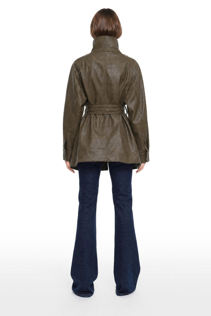 TRENCH ECOPIEL ALESSIA OLIVE
