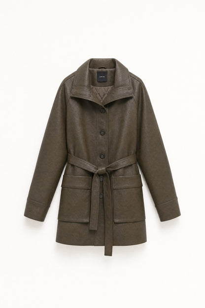 TRENCH ECOPIEL ALESSIA OLIVE