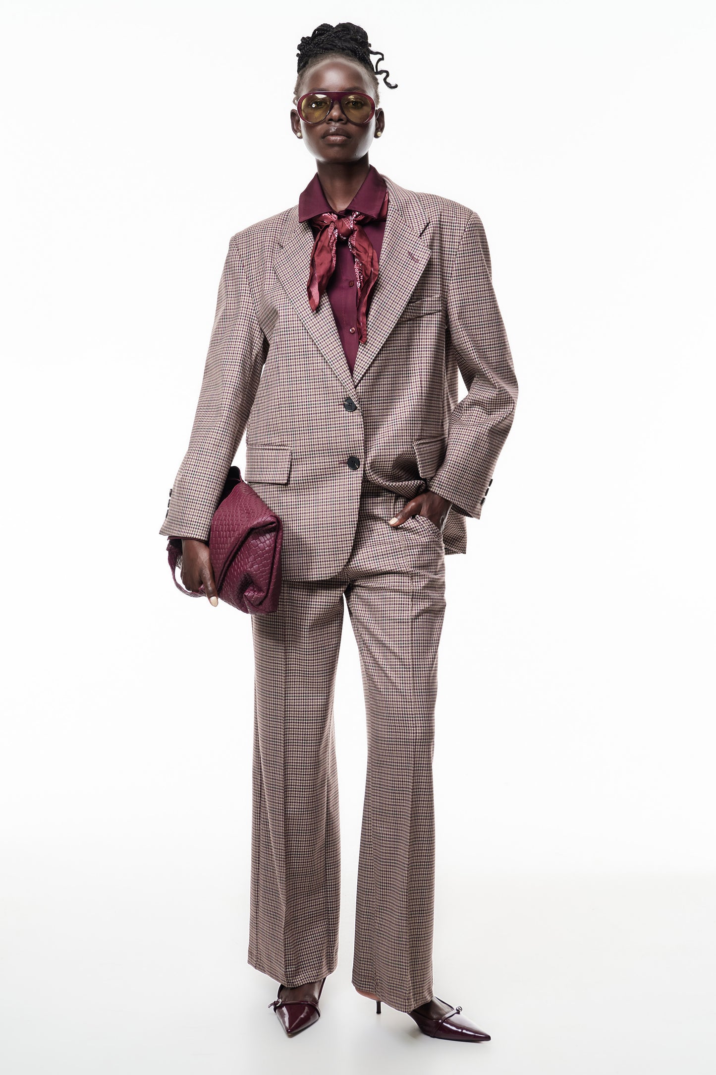 PANTALÓN EDVARD PLAID BORDEAUX