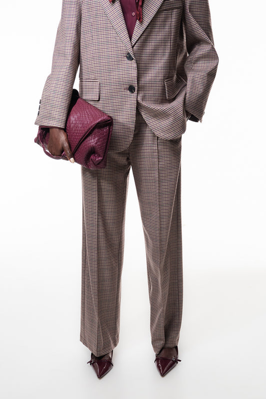 PANTALÓN EDVARD PLAID BORDEAUX