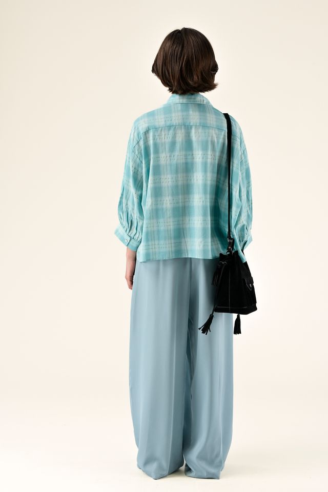 CAMISA CASILDE CARREAUX BLEUS